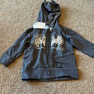 H&M Batman BNWT zip up hoodie.  6-9 month.